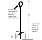 48" Earth Auger and Ground Anchor Assemblies
